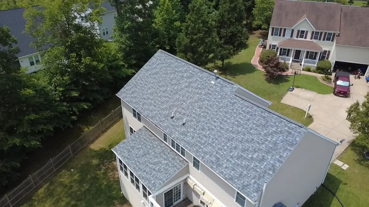 Completed residential roof replacement