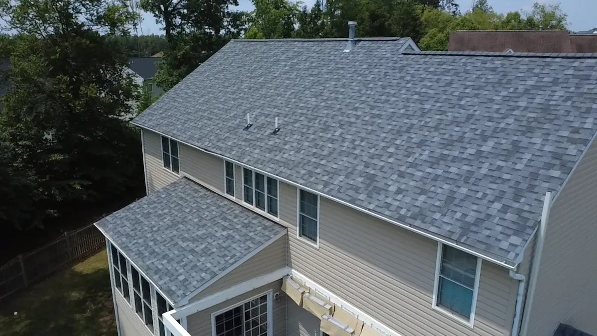 New architectural shingle roof with clean ridgelines